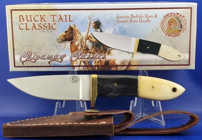 CHIPAWAY CUTLERY BUCK TAIL CLASSIC 7 1/2" SKINNER CW-108BH/WSB - Image 1 of 4