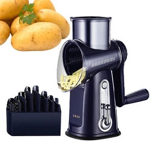Cheese Grater 5 Blade Cheese Shredder - Manual Hand Crank Cheese Vegetables - Picture 1 of 11