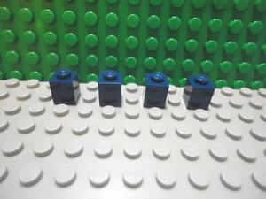 Lego 4 Dark Blue 1x1 brick block NEW - Picture 1 of 1