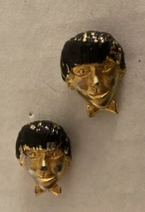 RARE Vintage 1960s Beatles Head Pin Tie Tack. Set Of 2 - Picture 1 of 4