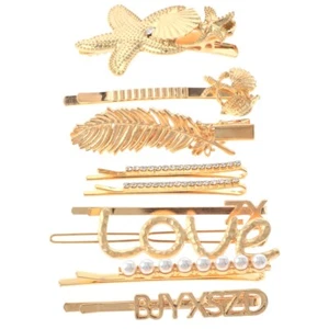 Gold Tone Assorted Metal Hair Clip HC1015-GLD - Picture 1 of 3