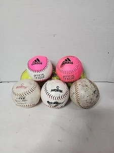 8 Pre-Owned Softballs 6 Worth & 2 Adidas Mixed Lot - Picture 1 of 1