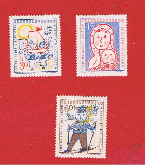 Czechoslovakia #887-889  MVFLH NG  UNESCO   Free S/H - Image 1 of 1