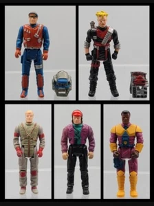Vintage 1985 /86 Kenner M.A.S.K. 3" Action Figure 5x Lot + 2 HELMETS CLEAN EUC - Picture 1 of 24