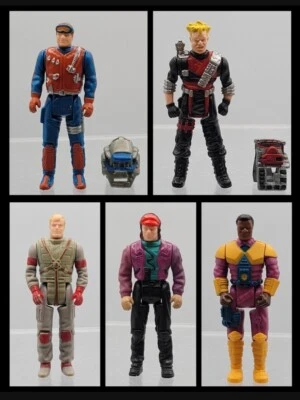 Vintage 1985 /86 Kenner M.A.S.K. 3" Action Figure 5x Lot + 2 HELMETS CLEAN EUC - Image 1 of 4