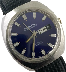 MIREXAL Superautomatic Vintage Men's Watch Day/Date Blue Dial (Eta 2789) - Picture 1 of 19