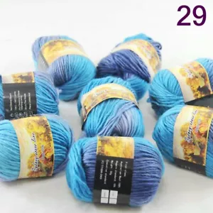 SALE 8BallsX50gr Warm Colorful Rugs Knitting Wool Blankets Crocheted Yarn 29 - Picture 1 of 12