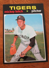 1971 Topps Baseball - # 133 Mickey Lolich, P, Detroit Tigers
