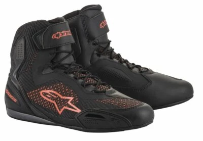 Alpinestars Faster-3 Rideknit Talla 11 Zapatillas De Moto Negro-Fluorescente - Imagen 1 de 3