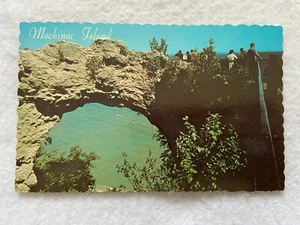 Arch Rock, Mackinac Island, Michigan Vintage Postkarte - Bild 1 von 2