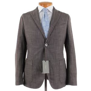 Boglioli NWD Sport Coat / K Jacket Size 48R (38R US) In Brown Cotton / Linen