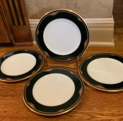 Noritake Plato Ensalada Postre Rosa Veneciana 8 1/2 Juego 4 Huesos China Japón De Colección - Imagen 1 de 4