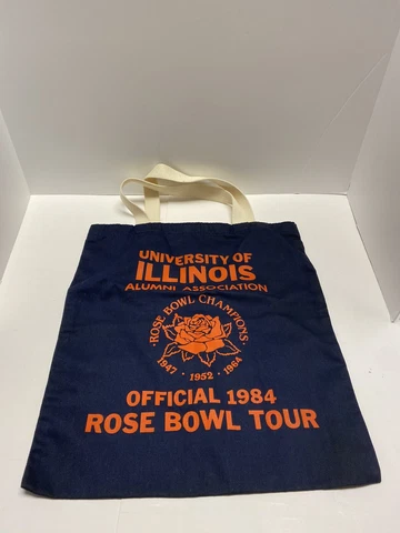 Vintage 1984 rose bowl universal of Illinois tote bag Cover