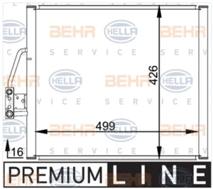 HELLA 8FC351037-051 Condensador Aire Acondicionado Serie 3 5 BMW E36 E39 - Imagen 1 de 2