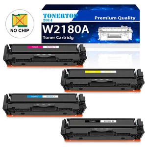 218A W2180A Toner No Chip Fits for HP LaserJet Pro 3201dw MFP 3301cdw -4 Pack - Picture 1 of 19
