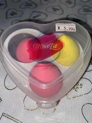 Miss Lil EE. UU. Maquillaje Esponja Batidora Multicolor Set - No Látex, Suave, Profesional - Imagen 1 de 4