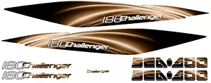 CHALLENGER 180 sticker stripe SEADOO full kit graphic replacement 2005 2010 - Foto 1 di 3