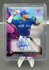 Santiago Espinal 2021 Topps Finest Auto RC Toronto Blue Jays - Picture 1 of 2