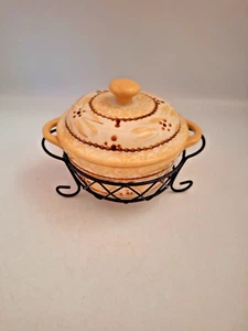 Temp-tations Old World 10 oz Round Lidded Casserole Dish With Caddy (C) - Picture 1 of 11