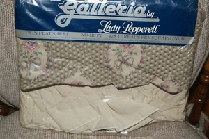 Vtg Lady Pepperell Galleria Tara Flower & Ruffle Twin Flat Sheet Fast Shipping - Picture 1 of 3