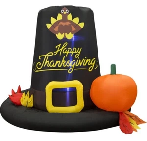 Thanksgiving Inflatables 6ft Inflatable. Large Inflatable Outdoor Pilgrim Ha@CR - Picture 1 of 8