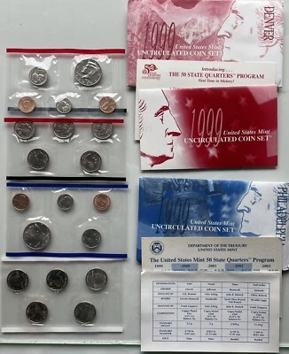 1999 Uncirculated Coin Set U.S Mint in OGP W/ COA - Image 1 of 2