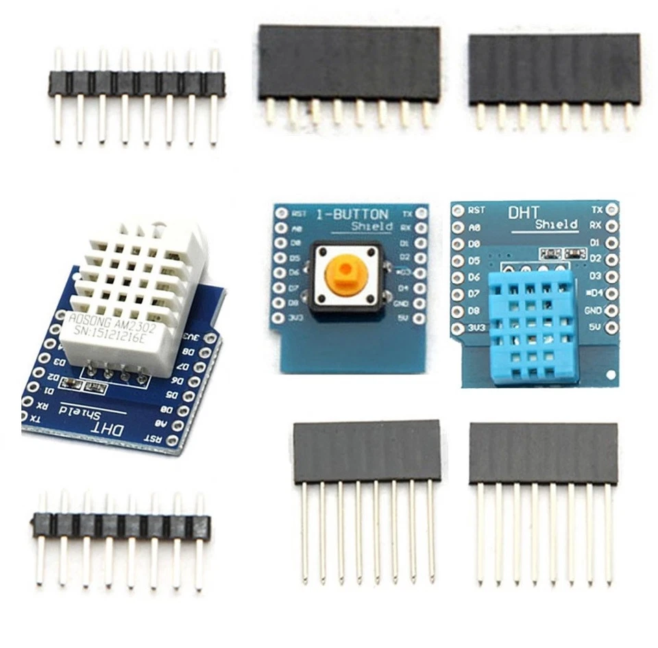 DHT11 DHT22 AM2302 D1 Mini WeMos Temperature Humidity Sensor Button Shield - Image 1 of 1
