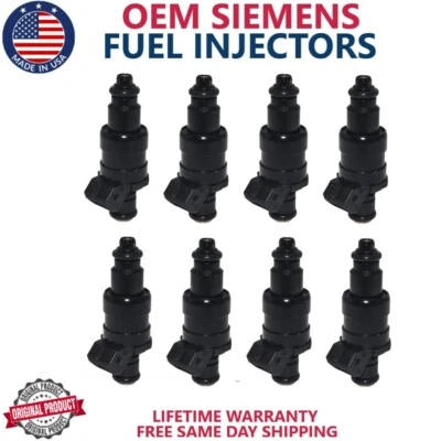 8x Genuine OEM Siemens Fuel Injectors Fits 1994 Dodge B250 5.2L V8 #53030262 - Image 1 of 4