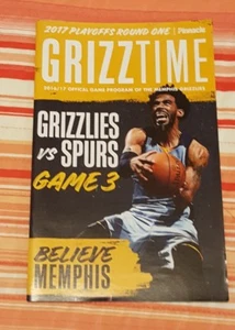 2017 NBA Memphis Grizzlies vs Spurs Game Program Playoff Game #3 Mike Conley - Picture 1 of 2