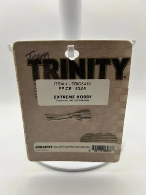 TEAM TRINITY #4383PNT / TRIC5419 SILVER SERRATED BRUSH - NEW OLD STOCK - NIP - Image 1 of 2