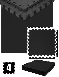 2 cm Dick: 1m² Bodenschutz Fitnessmatte - 4 Sportmatten 50 x 50 cm - Bild 1 von 7