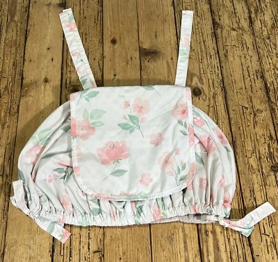 Baby Car Seat Canopy Cover Lightweight Stretchy Bug Screen Peep Window Floral - Image 1 of 4