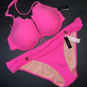 Victoria's Secret 38D/36DD BIKINI XL bottom BABY PINK neon - Picture 1 of 3