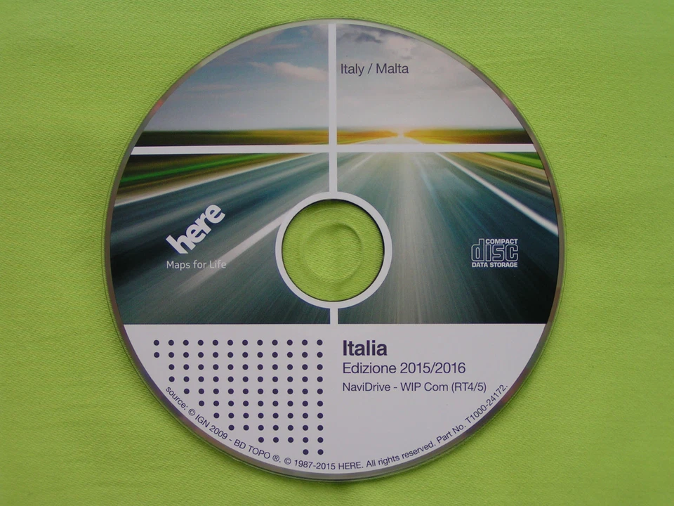 NAVIGATION CD WIP COM RT4 RT5 ITALIEN 2016 CITROEN C4 C5 C6 PEUGEOT 207 307 407 - Bild 1 von 1