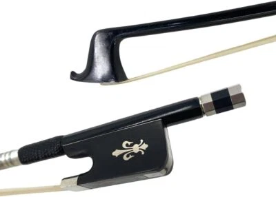 4/4 Viola bow Carbon Fiber Ebony Frog Natural bow hair Well Balanced Lightweight - Image 1 of 4