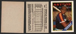 Gerald Young 1988 O-Pee-Chee Astros espalda en blanco y par "espalda estampada en negro" - Imagen 1 de 2