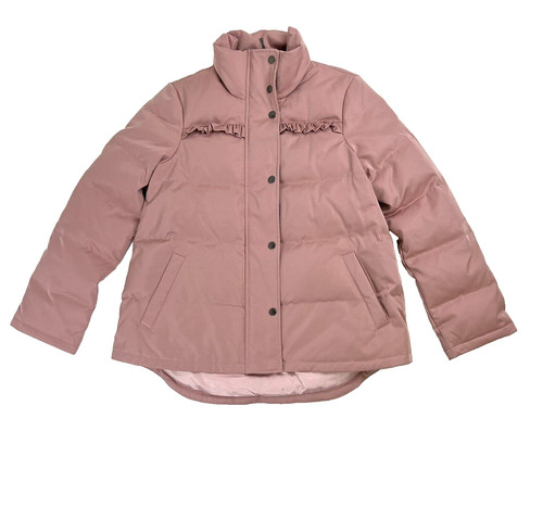 Giacca tampone rosa Kate Spade taglia XS cappotto arricciacapelli giogo peonia sbiadita 248855