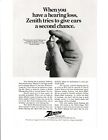 Zenith Hearing Aids Print Ad 60s Ultra Tiny Fits In Ear