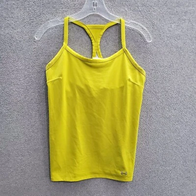 Camiseta deportiva Under Armour para mujer mediana amarilla con logotipo espalda deportiva HeatGear Foto 1 de 4