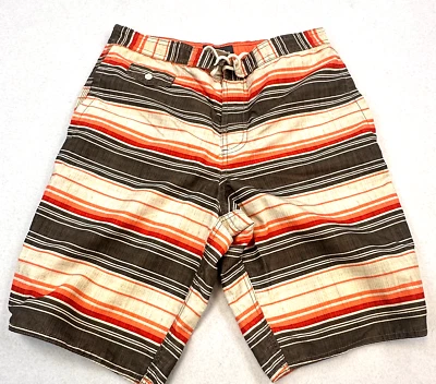 Vintage Y2K St. John's Bay Multicolor Striped Trunk Board Swim Shorts Men Small - Image 1 of 4