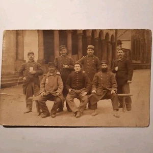 11K11 CPA Postcard Photo Portrait Group Poilu From 123 E Ri WW1 14/18 - Picture 1 of 2