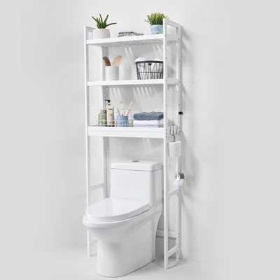 3-Tier Over the Toilet Storage Rack Bathroom Shelf Space Saver Organizer Bamboo - Image 1 of 4