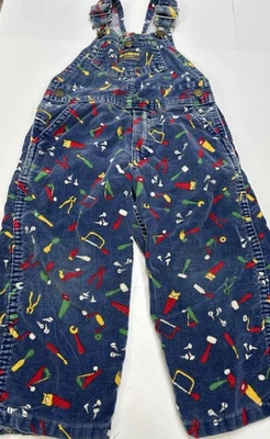 Mono Vestbak Pana OshKosh De Colección Herramientas Estampado 4T Hecho en EE. UU. Años 80 90 Niños Foto 1 de 4