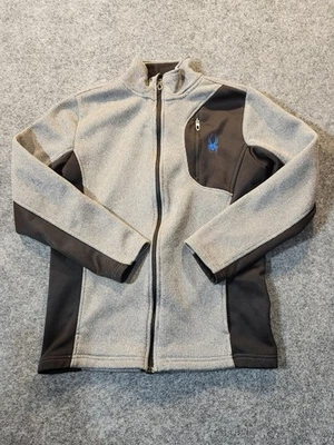 Suéter SPYDER Core Juvenil Talla Grande Niños (14/16) Gris Negro Cremallera Completa Foto 1 de 4