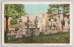 Wooldridge Monuments Postcard Cemetery Mayfield Kentucky - Picture 1 of 3