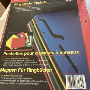 Multi-colour Ring Binder Pockets A4 - Picture 1 of 5