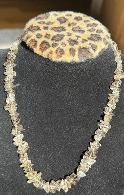 Handmade Natural Crystal Smokey Quartz Choker  Necklace. - Image 1 of 4