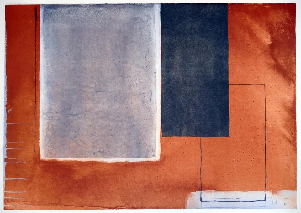 UNBEKANNT, Geometrie Rot II - Lithographie in Farbe - Bild 1 von 1