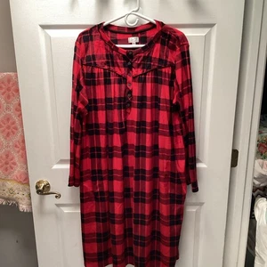 Aria Nachthemd rot kariert Größe XL - Bild 1 von 5