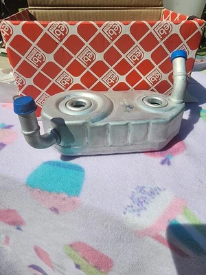 096-409-061 E Febi Oil Cooler for VW Volkswagen EuroVan Cabrio Golf Jetta Passat - Image 1 of 4